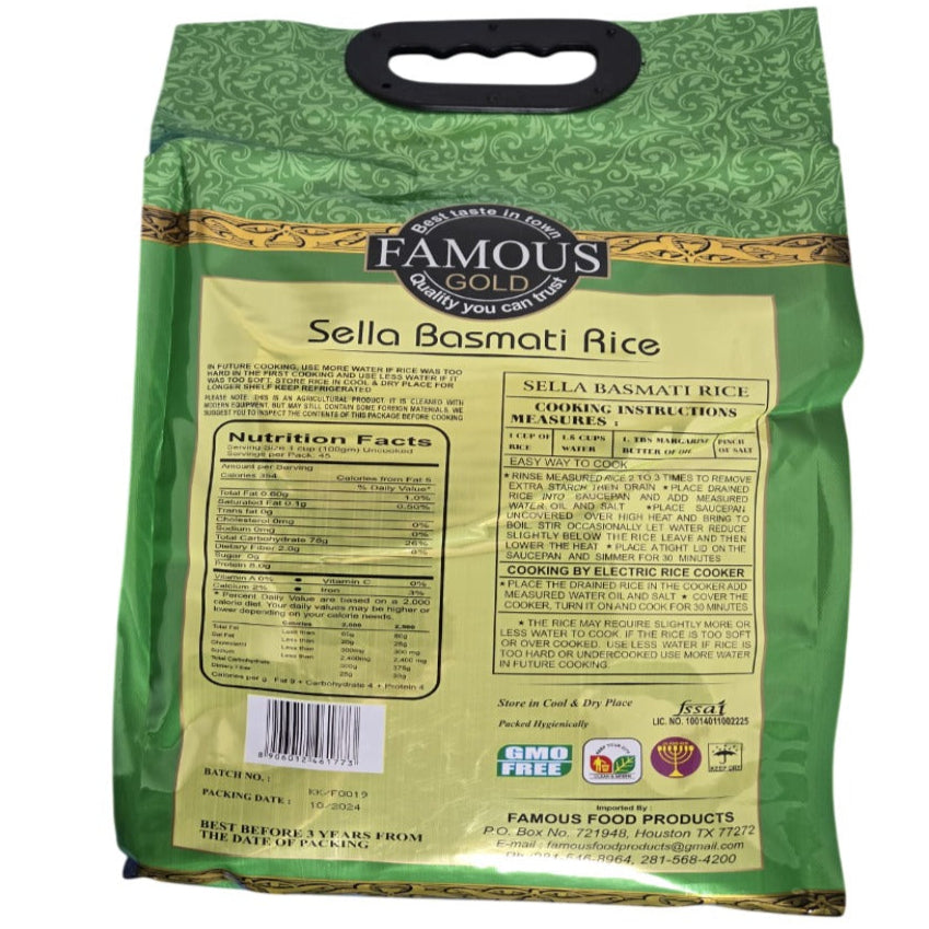 Famous Gold Sella Basmati Rice