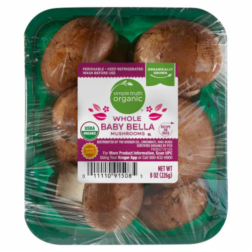 Whole Baby Bella Mushrooms