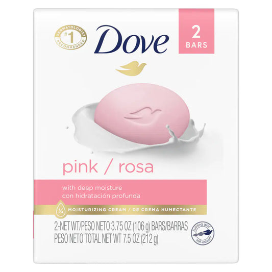 Dove Pink Beauty Bar Soap Gentle Moisturizing Cream Skin Cleanser