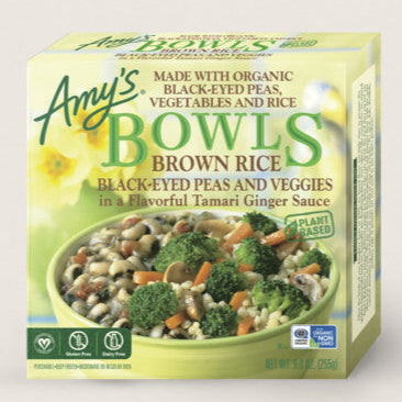 Bowls Brown Rice Black-Eyed Peas And Veggies