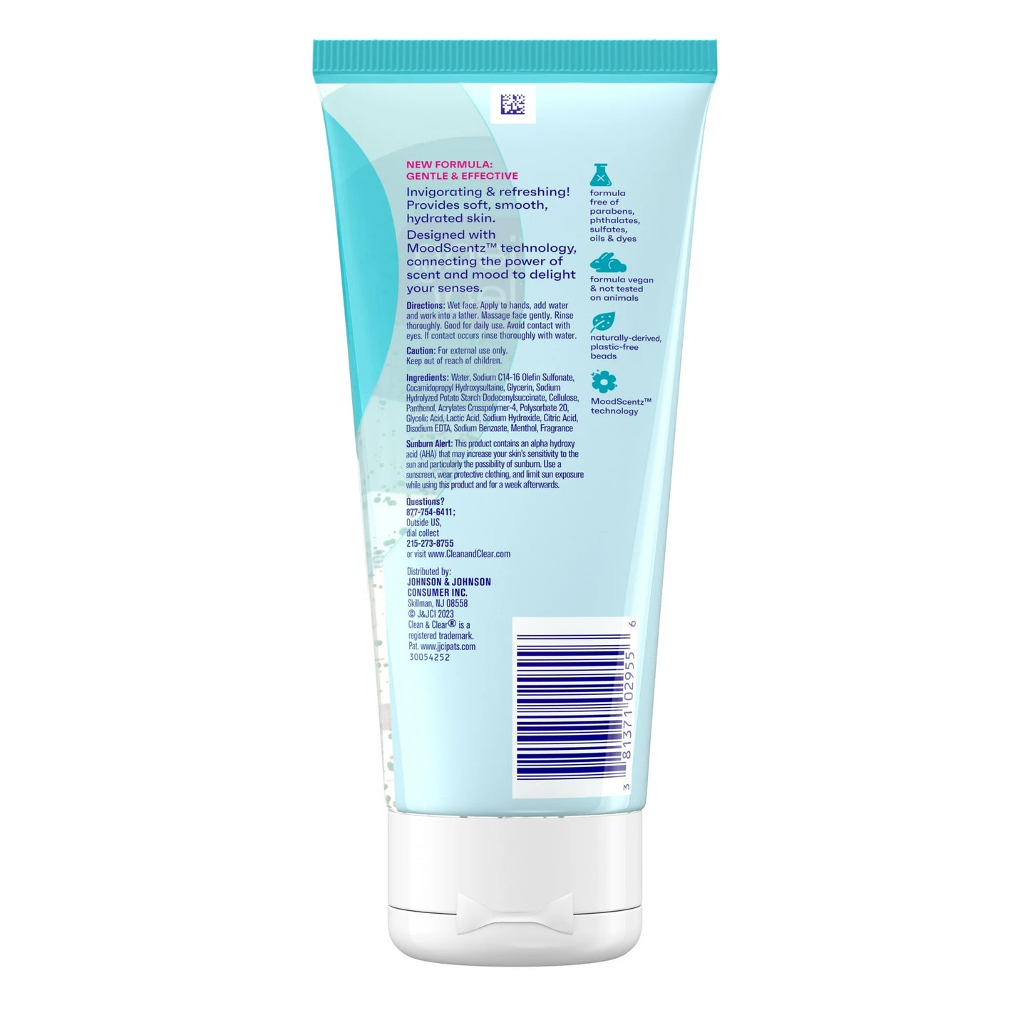 Clean Clear Oil-Free Deep Action Exfoliating  Acne Face Scrub, Facial Cleanser and Wash