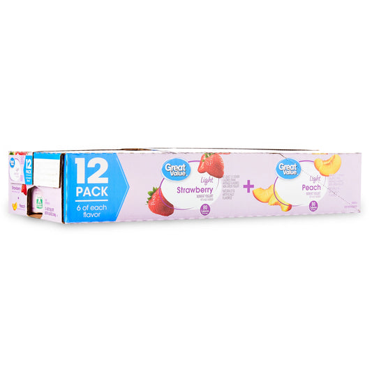 Light Strawberry And Peach Non Fat Yogurt