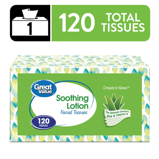 Soothing Lotion Facial Tissues- (120 Count)