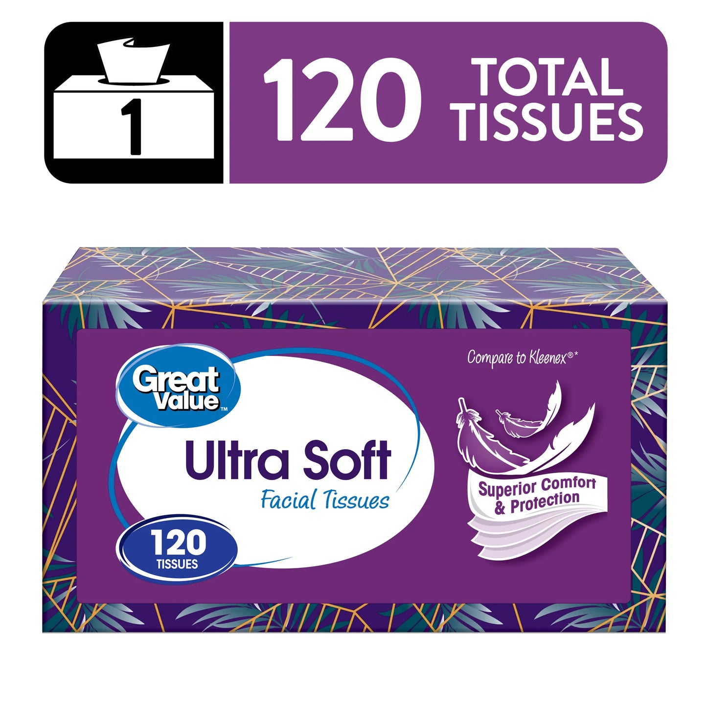 Ultra Soft Facial Tissues- (120 Count)
