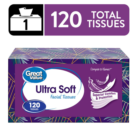 Ultra Soft Facial Tissues- (120 Count)