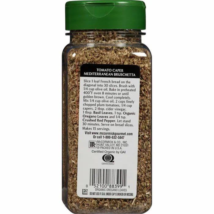 McCormick Gourmet Organic Oregano Leaves