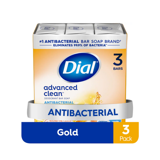 Dial Advanced Clean Bar Soap Gold  Antibacterial Dermatologist Tested Cleansing