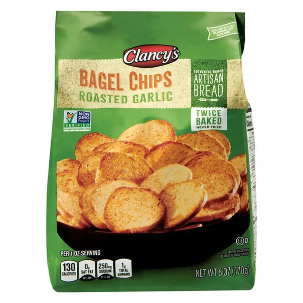 Clancy's Bagel Chips Roasted Garlic