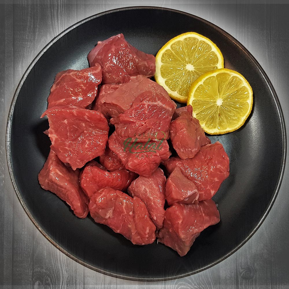 Hand Cut Zabiha Halal Beef Cubes